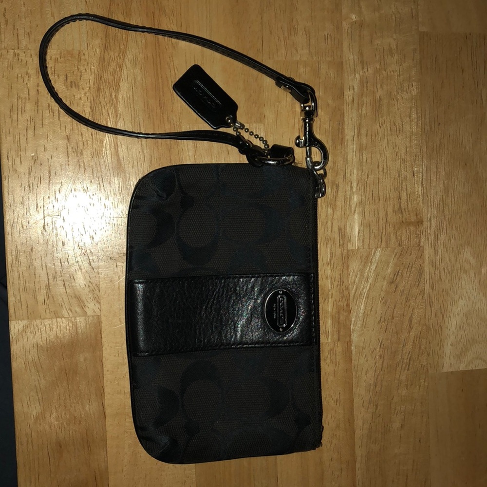 COACH Black Wristlet